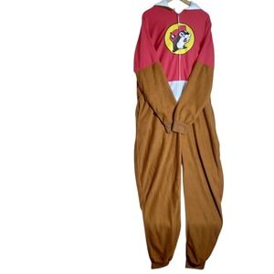 Buc-ees Beaver Union Suit Mascot Costume Pajamas Hooded Size L/XL Fleece New